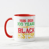 100 Years of Black History Typography Tasse (Links)
