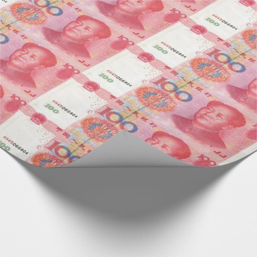 100 Yuan chinesisches Geld-Packpapier Geschenkpapier (Ecke)
