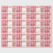 100 Yuan chinesisches Geld-Packpapier Geschenkpapier (Flach)