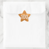 100 - Zahlen Golden Star Aufkleber (Tasche)