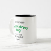 100% zertifizierte Ambidexterous-Tasse Zweifarbige Tasse (Vorderseite Links)