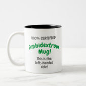 100% zertifizierte Ambidexterous-Tasse Zweifarbige Tasse (Links)