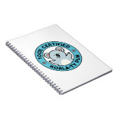 100% zertifizierter Koala-ty Pun Funny Koala Pun Notizblock (Rechte Seite)