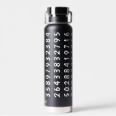 100 Ziffern des Pi Pattern Math Lovers Individuell Trinkflasche (Rückseite)