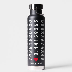 100 Ziffern des Pi Pattern Math Lovers Individuell Trinkflasche