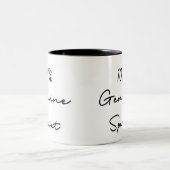 100 %-Zitat zum echten Geist Zweifarbige Tasse (Mittel)