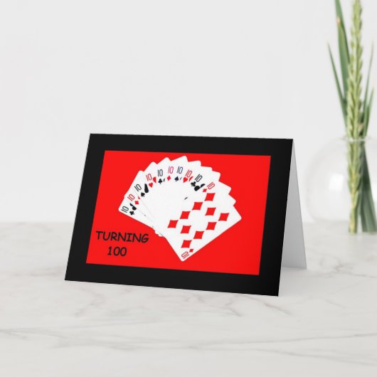 100 zu drehen ist ein großes Geschäft! Geburtskart Karte (Vorderseite)