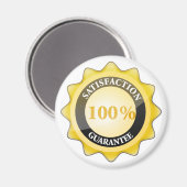 100% Zufriedenheitsgarantie Magnet (Vorderseite/Rückseite)