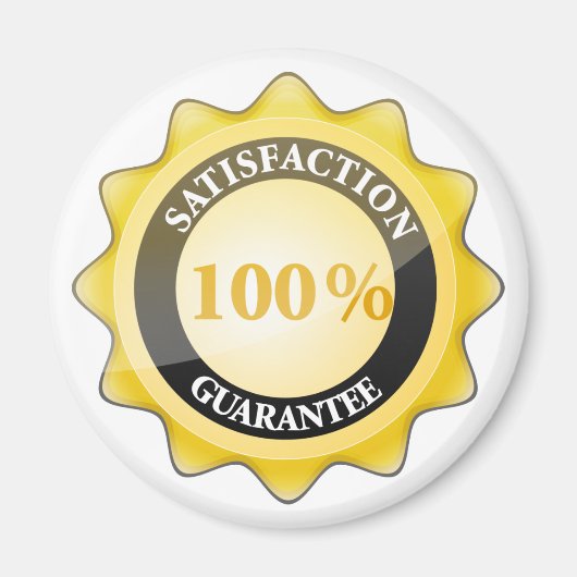 100% Zufriedenheitsgarantie Magnet (Vorne)