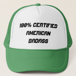 100% zugelassener Amerikaner Badass Truckerkappe