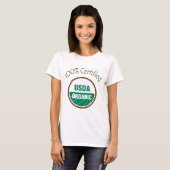 100% zugelassener USDA Bio T-Shirt (Vorne ganz)