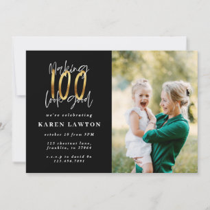 100 zum Geburtstagsglück von Gold zu machen Feiertagskarte