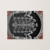 [100] Zwei Silberninurtas mit Baum des Lebens Puzzle (Horizontal)