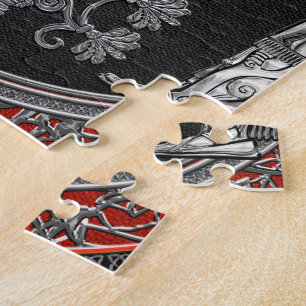 [100] Zwei Silberninurtas mit Baum des Lebens Puzzle