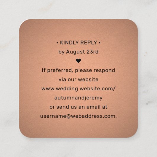 100er Packung QR-UAWG-Imitate Kupferfolie Quadratische Visitenkarte (Rückseite)