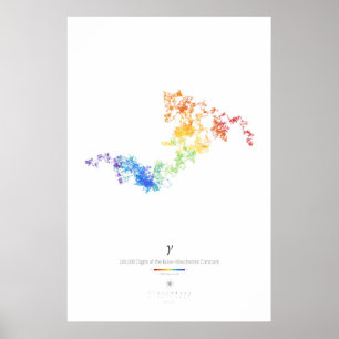 100k-Stellen der Euler-Mascheroni-Konstante (hell) Poster
