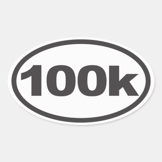 100K Ultra Oval Running Decal Ovaler Aufkleber (Vorderseite)