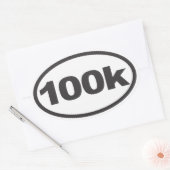 100K Ultra Oval Running Decal Ovaler Aufkleber (Umschlag)