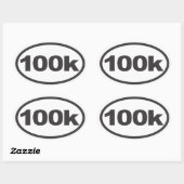 100K Ultra Oval Running Decal Ovaler Aufkleber (Blatt)