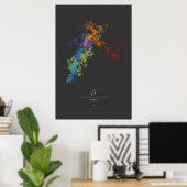 100k Ziffern der Quadratwurzel von 3 (dunkel) Poster (Heimbüro)