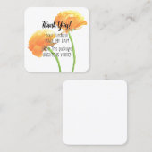 100Stk. Flat Dankeschön Karte - Kleines Unternehme (Vorne/Hinten)