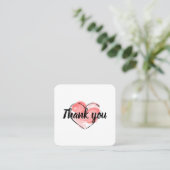 100Stk. Visitenkarte mit rotem Herzen (Stehend Vorderseite)