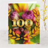 100th anniversary karte (Gelbe Blume)