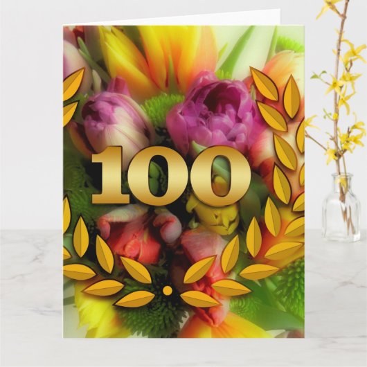 100th anniversary karte (Gelbe Blume)