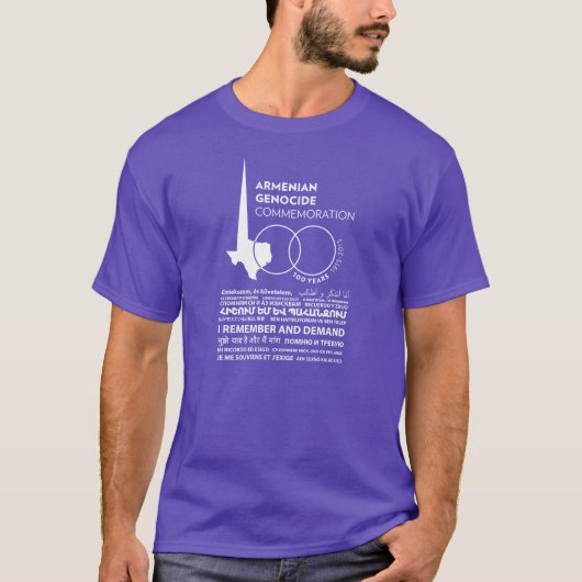 100th Armenisches Genozid-Gedenken von Texas T-Shirt (Vorderseite)