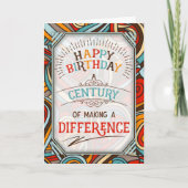 100th Birthday A Century of Making a Difference Karte (Vorderseite)