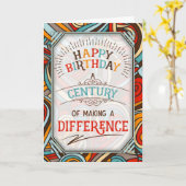 100th Birthday A Century of Making a Difference Karte (Gelbe Blume)