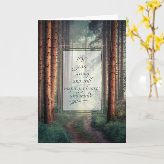 100th Birthday and Still Inspiring Hearts and Mind Karte (Gelbe Blume)