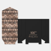 100th Birthday Elegant Rose Gold Lace Geschenkschachtel (Ungefaltet)