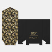100th Birthday Gold Floral Thank You  Geschenkschachtel (Ungefaltet)