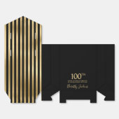 100th Birthday Gold Striped Thank You Geschenkschachtel (Ungefaltet)