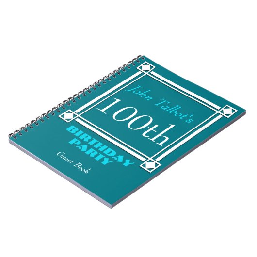 100th Birthday Guest Book Notizblock (Linke Seite)