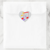 100th Birthday Music Notes  Heart Sticker (Tasche)