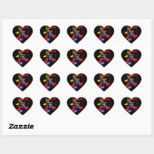 100th Birthday Music Notes  Heart Sticker (Blatt)