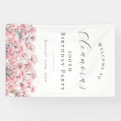 100th Birthday Party January Birth Flower Welcome Banner (Horizontal)