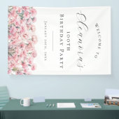 100th Birthday Party January Birth Flower Welcome Banner (Messe)