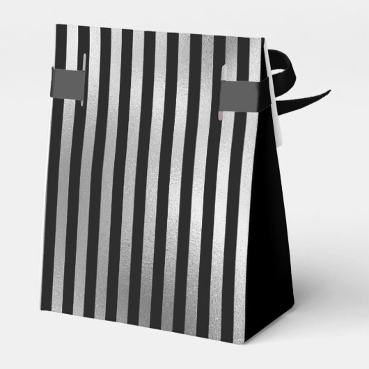 100th Birthday Silver Striped Thank You Geschenkschachtel (Rückseite)