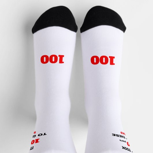 100th Birthday Socks Men Funny Socken (Oben)