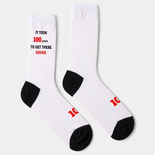 100th Birthday Socks Men Funny Socken (Rechts)