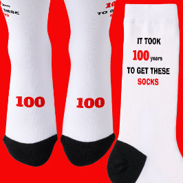 100th Birthday Socks Men Funny Socken