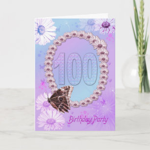 100th Bithday party Invitation Einladung