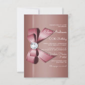 100th Centenarian Jewel Bow & Ribbon Birthday Einladung (Vorderseite)