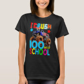 100th Day I Crush 100 Days Of School Monster Truck T-Shirt (Vorderseite)