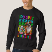 100th Day Of High School Boys Kid English Bulldog Sweatshirt (Vorderseite)