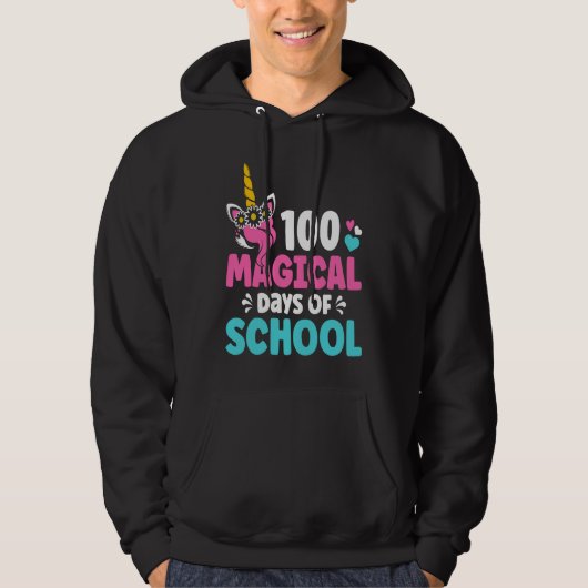 100th Day of Kindergarten For Girls 100 Magical Da Hoodie (Vorderseite)
