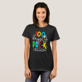 100th Day Of Pre K Funny 100 Days School Teachers T-Shirt (Vorne ganz)
